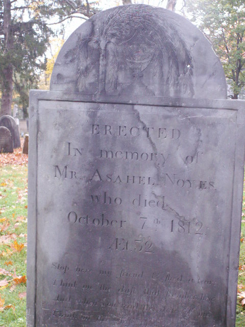 Headstone of Asahel Noyes (John O'Bryan)