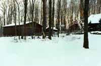 Barn in the snow